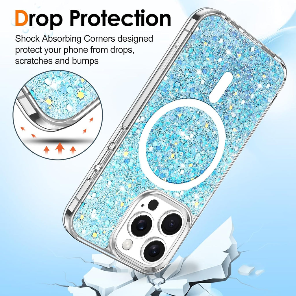 Entronix Apple iPhone 16 Plus [Magnetic-Compatible] Case - Glitter Sparkle, - Entro Retail