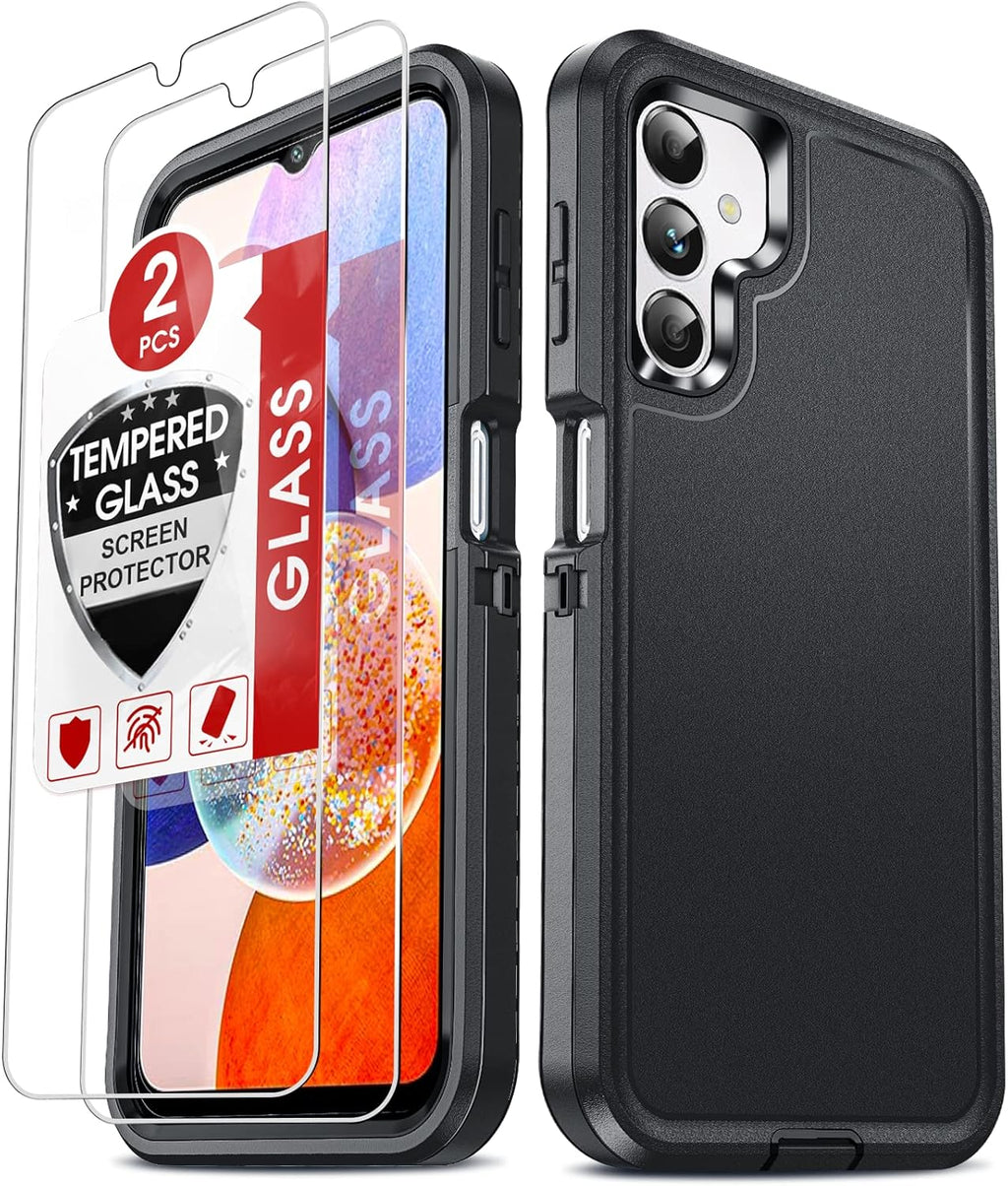 Entronix 3-in-1 Bundle for Samsung Galaxy A13, Heavy Duty Case & 2 Clear Tempered Glass Screen Protectors - Entro Retail