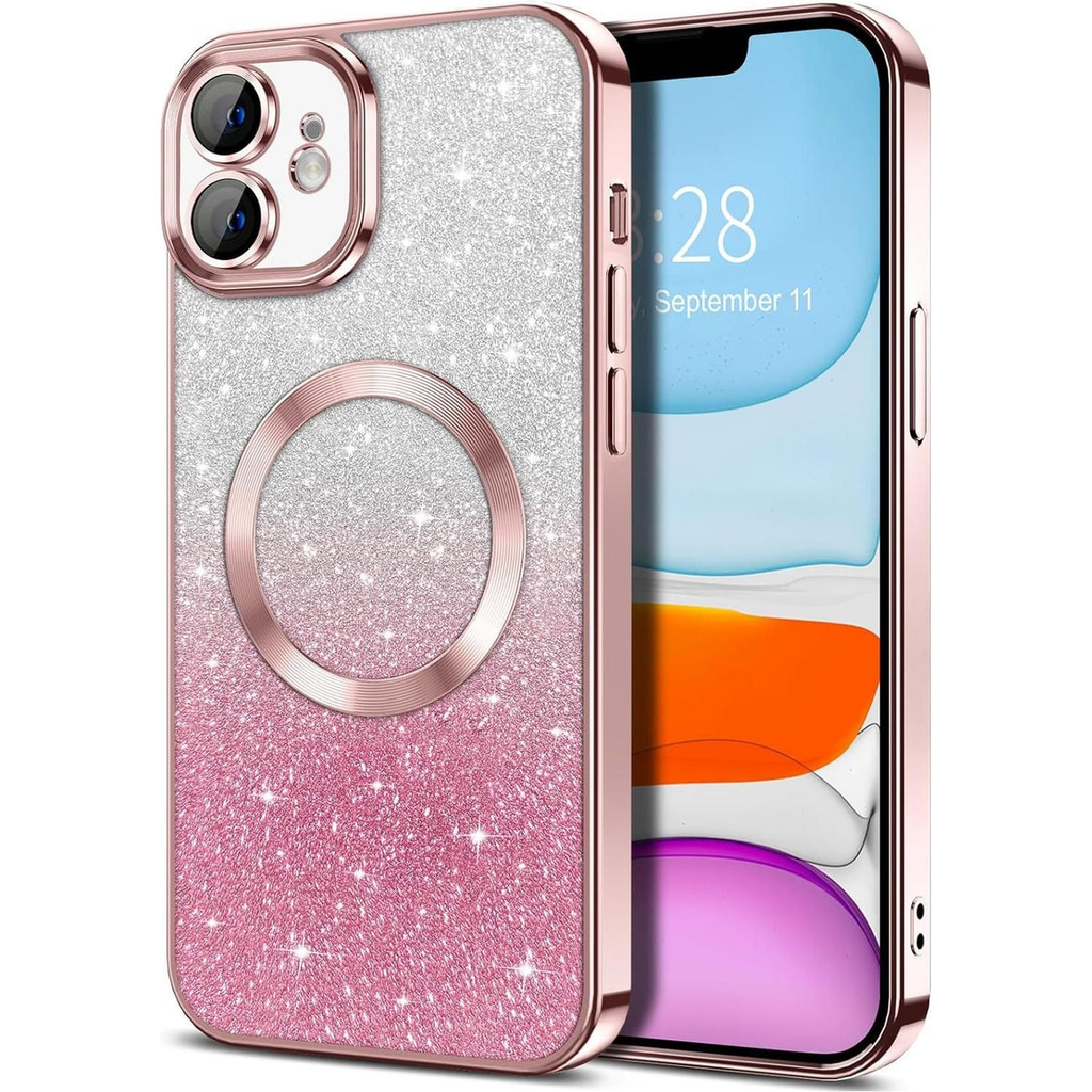 Entronix [Magnetic] Case Compatible with iPhone 11 - [Clear Back] Luxury Glossy Cover