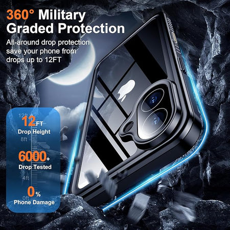 Entronix Waterproof Case For Apple iPhone 16 Plus, 360º Protective Bumper Cover - Entro Retail