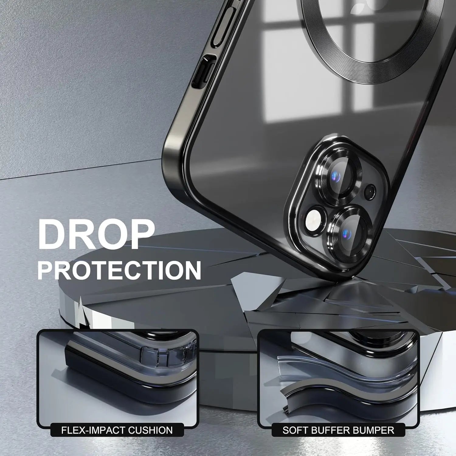 Entronix Bundle Compatible with iPhone 11 - [Magnetic] Luxury Glossy Case & 1 Clear Screen Protector - Entronix