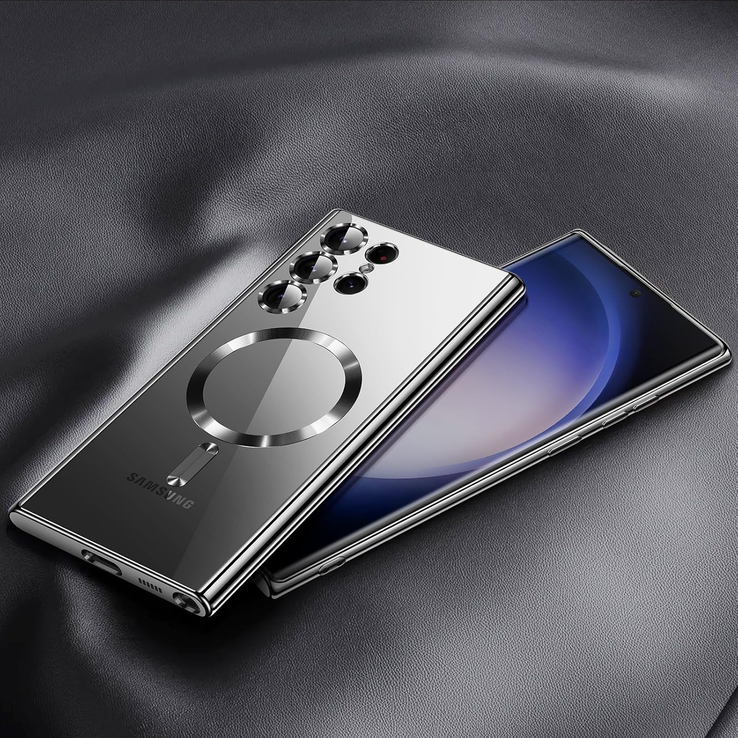 Entronix [Magnetic] Case Compatible with Galaxy S25 Ultra - [Clear Back] Luxury Glossy Cover - Entronix