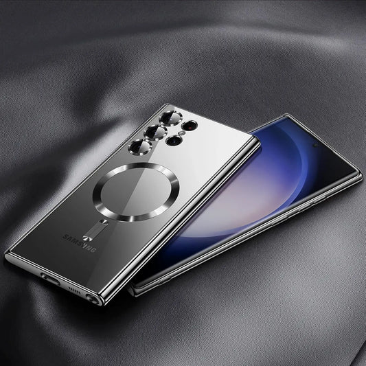 Entronix [Magnetic] Case Compatible with Galaxy S25 Ultra - [Clear Back] Luxury Glossy Cover - Entronix