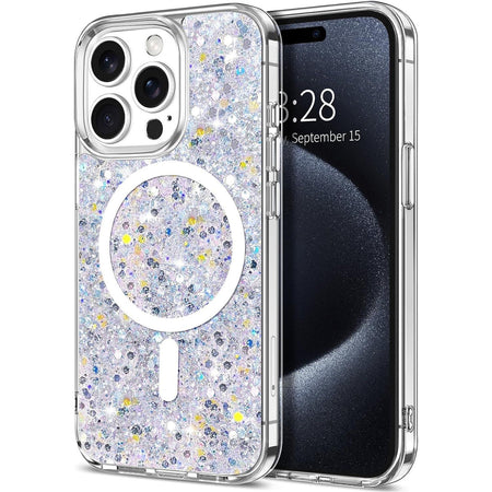 Entronix Apple iPhone 13 Pro Max/12 Pro Max [Magnetic-Compatible] Case - Glitter Flakes, - Entronix