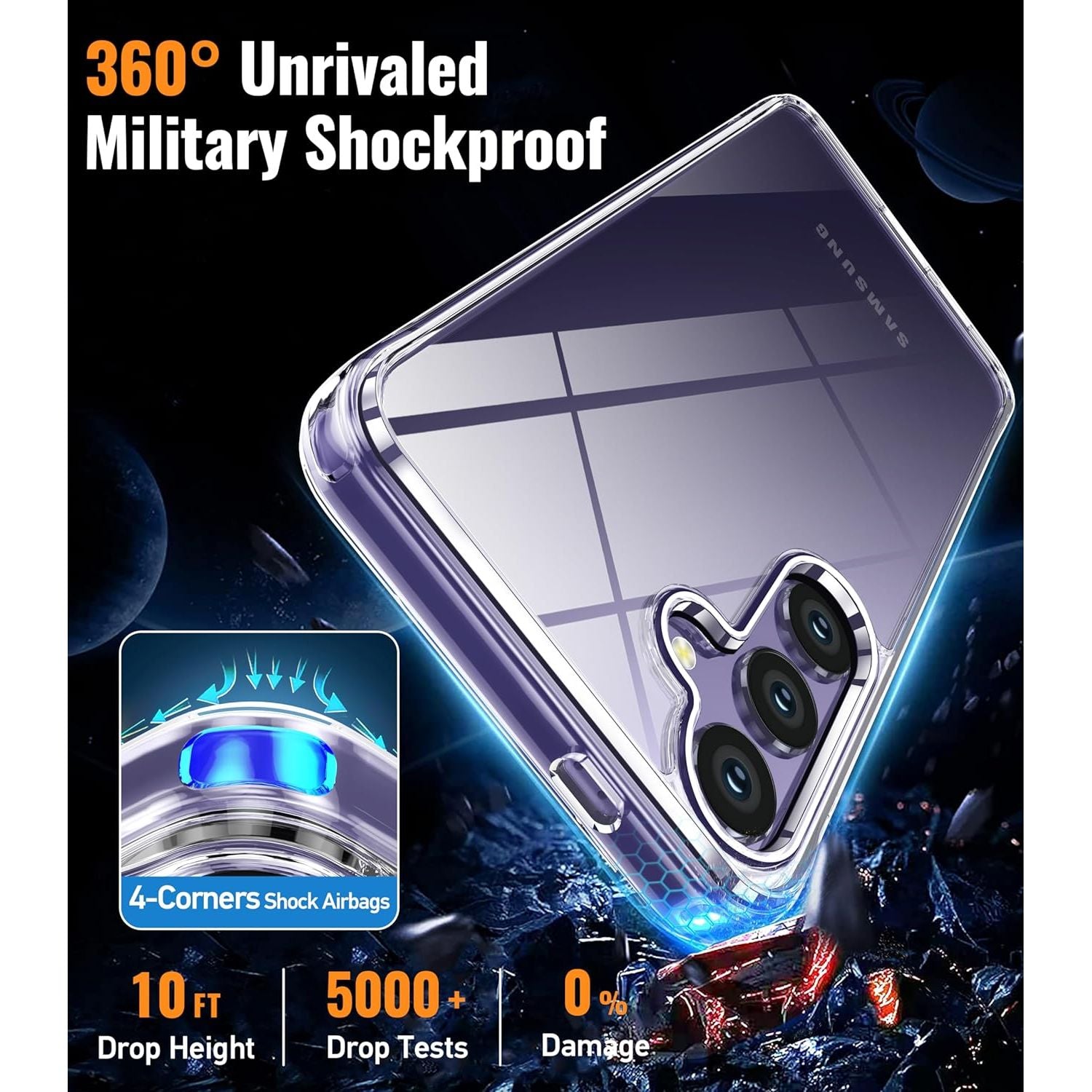 Entronix Case Compatible with Galaxy A25 - [Hard Back] Clear Cover