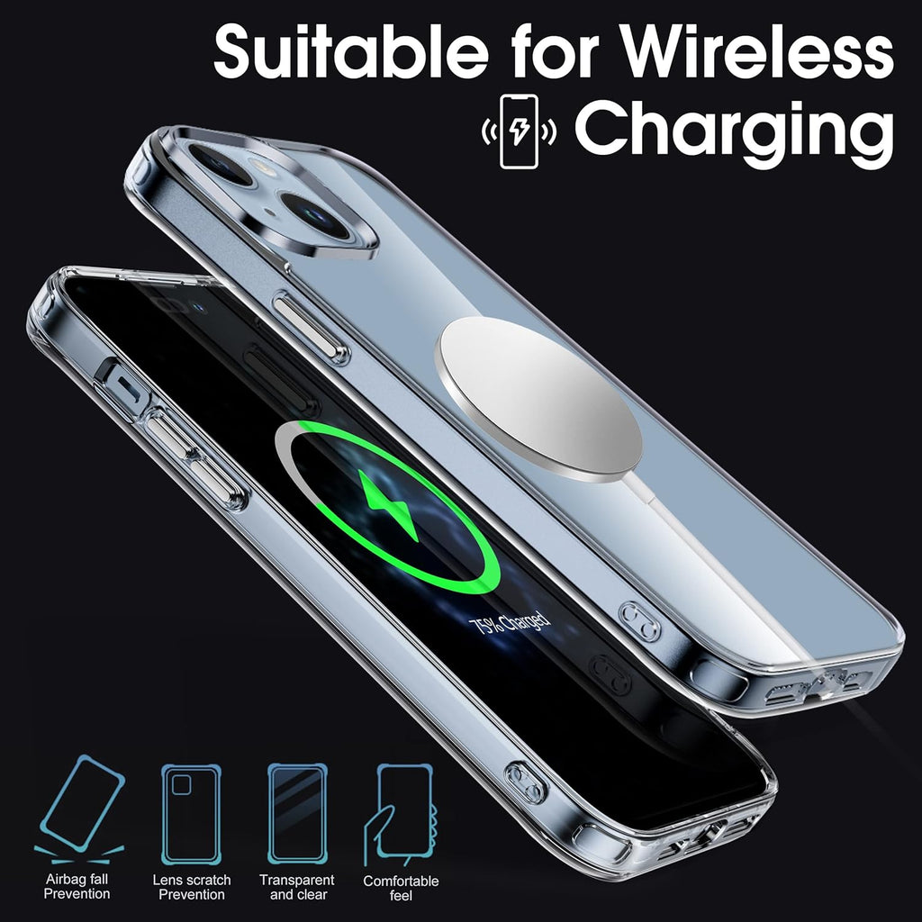 Entronix Heavy Duty Clear Case for Apple iPhone 13, Crystal Clear Transparent Bumper Cover - Entro Retail