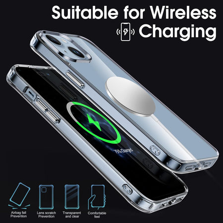 Entronix Heavy Duty Clear Case for Apple iPhone 15 Plus, Crystal Clear Transparent Bumper Cover - Entro Retail