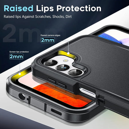 Entronix 3-in-1 Bundle for Samsung Galaxy S21 Plus, Heavy Duty Case & 2 Clear Tempered Glass Screen Protectors - Entro Retail
