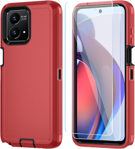 Entronix 3-in-1 Bundle for Motorola G Stylus 2023, Heavy Duty Case & 2 Clear Tempered Glass Screen Protectors - Entro Retail