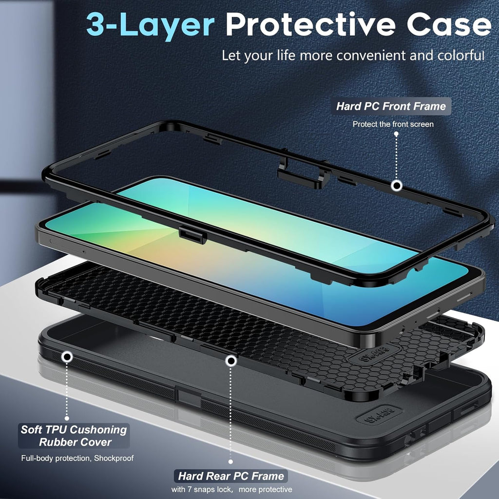 Entronix Bundle Compatible with Galaxy A06 - Heavy Duty Case & 1 Clear Screen Protector
