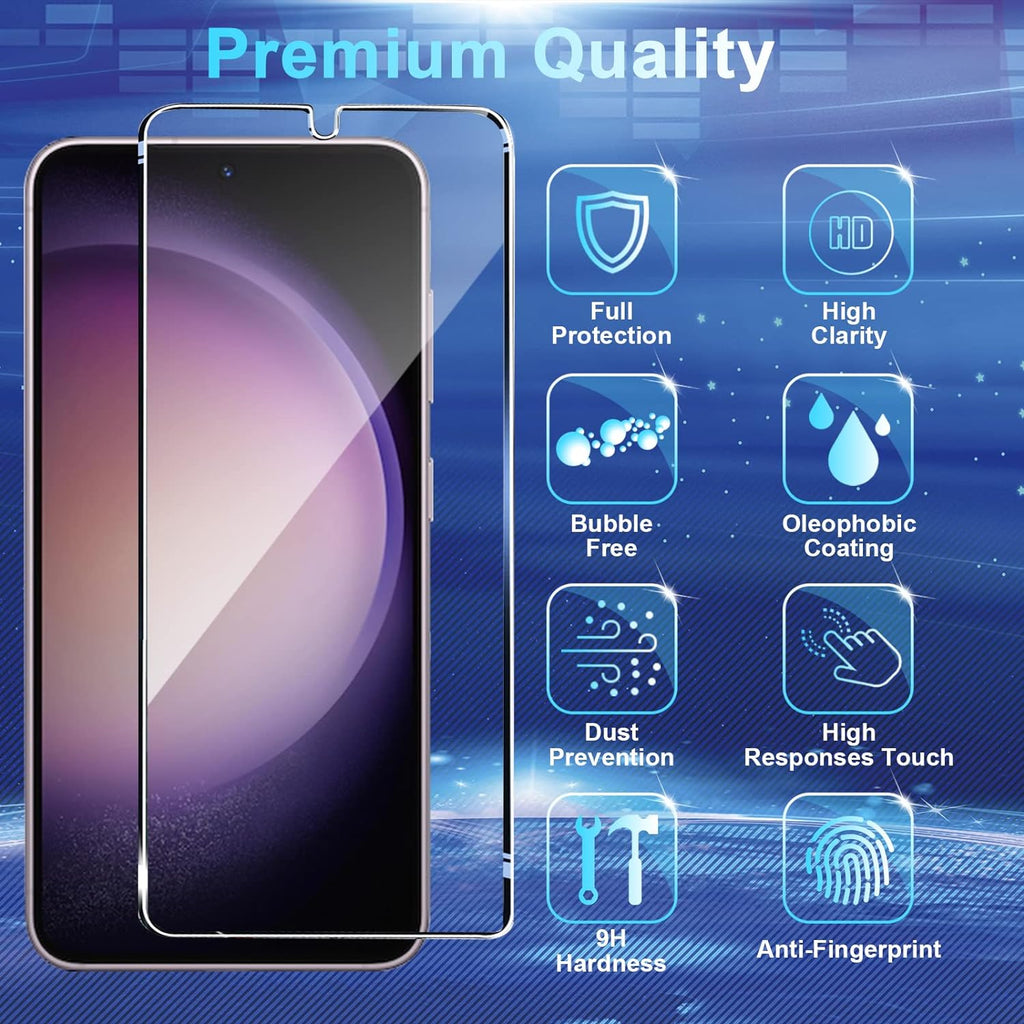Entronix 3-in-1 Bundle for Samsung Galaxy A14, Heavy Duty Case & 2 Clear Tempered Glass Screen Protectors - Entro Retail