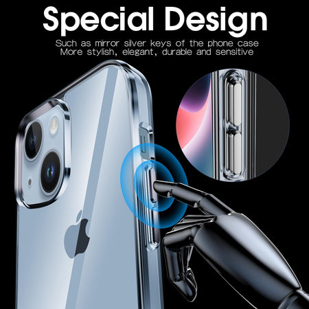 Entronix Heavy Duty Clear Case for Apple iPhone 15 Plus, Crystal Clear Transparent Bumper Cover - Entro Retail