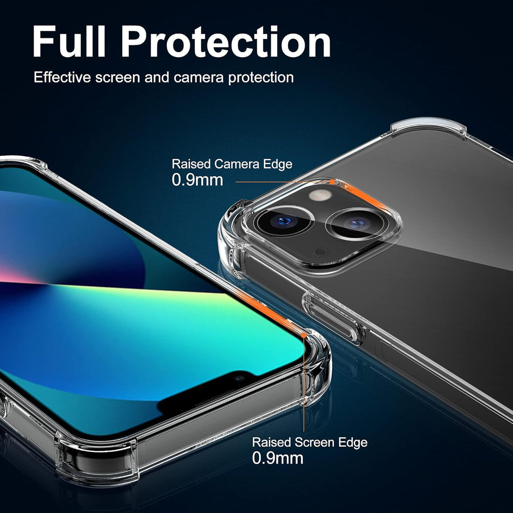 Entronix Clear Case for Apple iPhone 14 Plus, Crystal Clear Transparent TPU Bumper Cover - Entro Retail