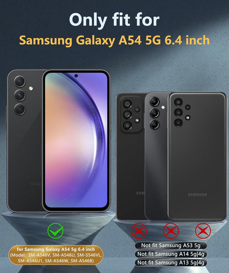 Entronix 3-in-1 Bundle for Samsung Galaxy A54, Heavy Duty Case & 2 Clear Tempered Glass Screen Protectors - Entro Retail