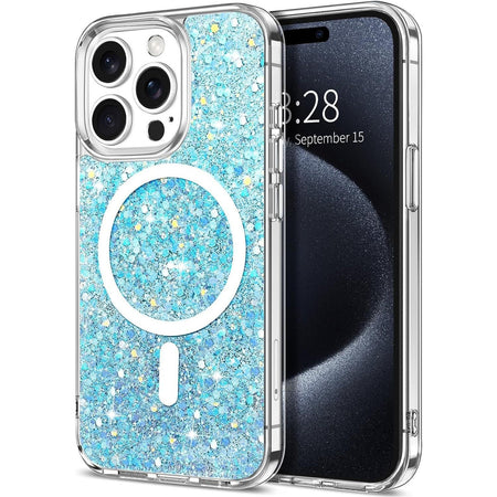 Entronix Apple iPhone 13 Pro Max/12 Pro Max [Magnetic-Compatible] Case - Glitter Flakes, - Entronix