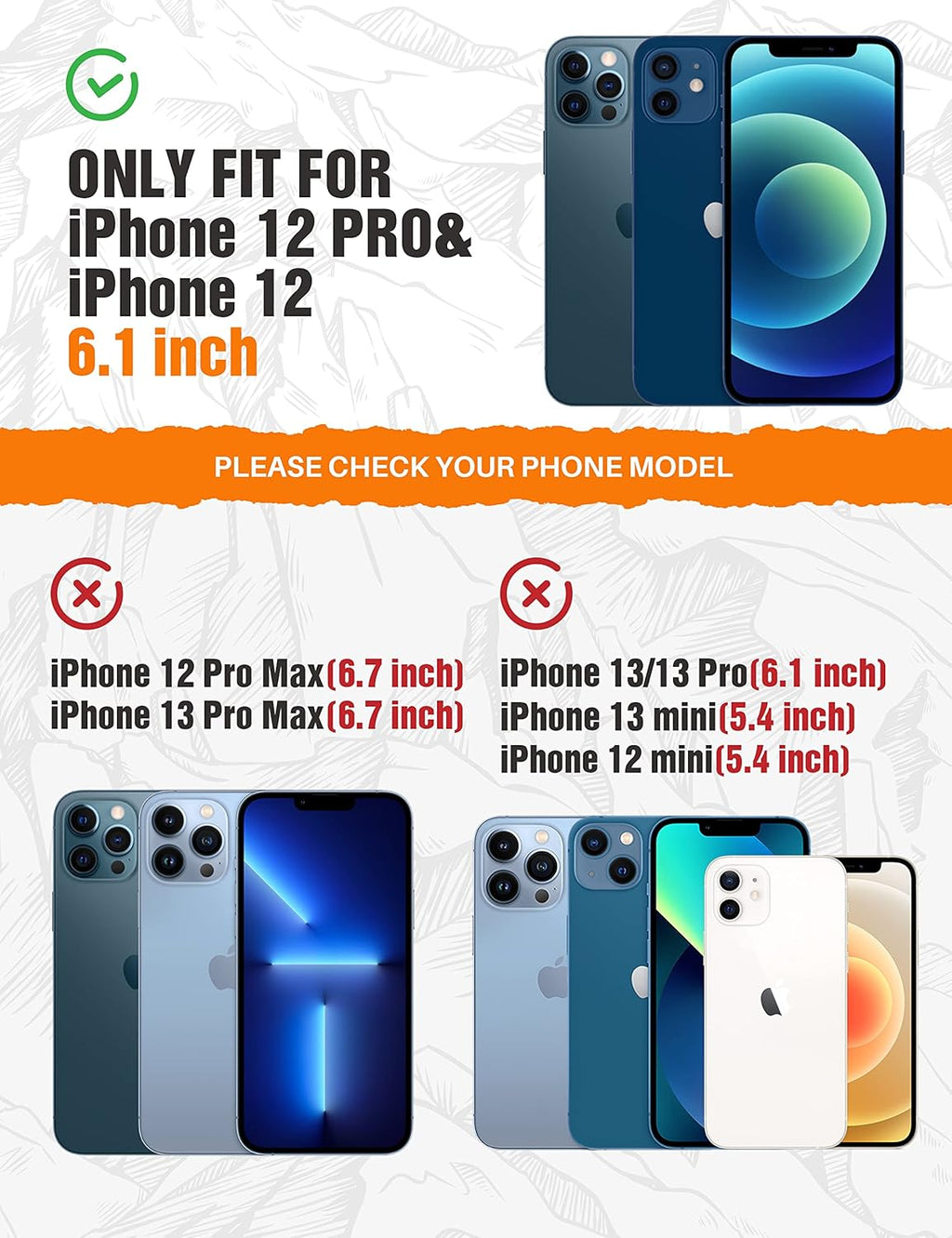 Entronix Clear Case for Apple iPhone 12/12 Pro, Crystal Clear Transparent TPU Bumper Cover - Entro Retail