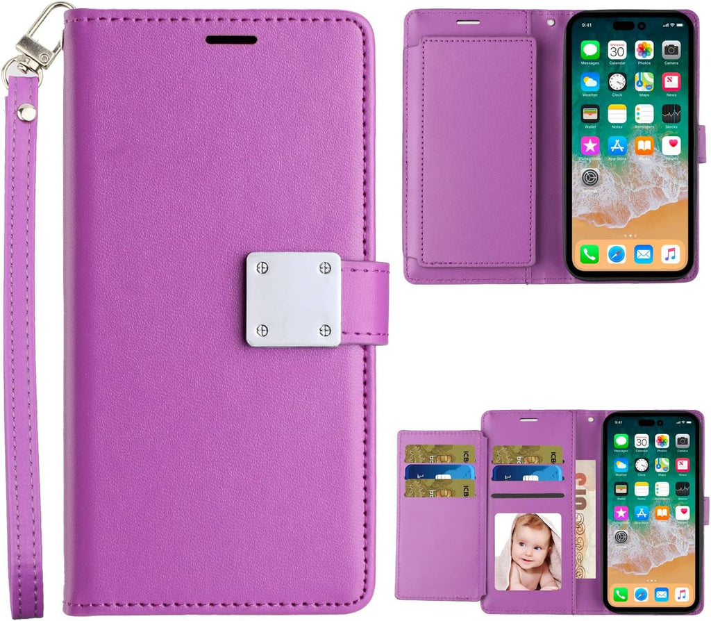 Entronix Folio Wallet Case for Google Pixel 7, Leather Wallet & Lanyard Bumper Cover, - Entro Retail