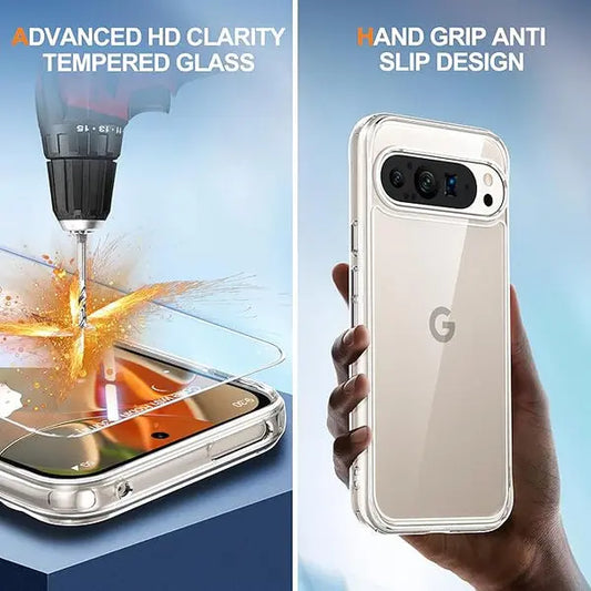 Entronix Case Compatible with Pixel 10 Pro XL - [Hard Back] Clear Cover - Entronix