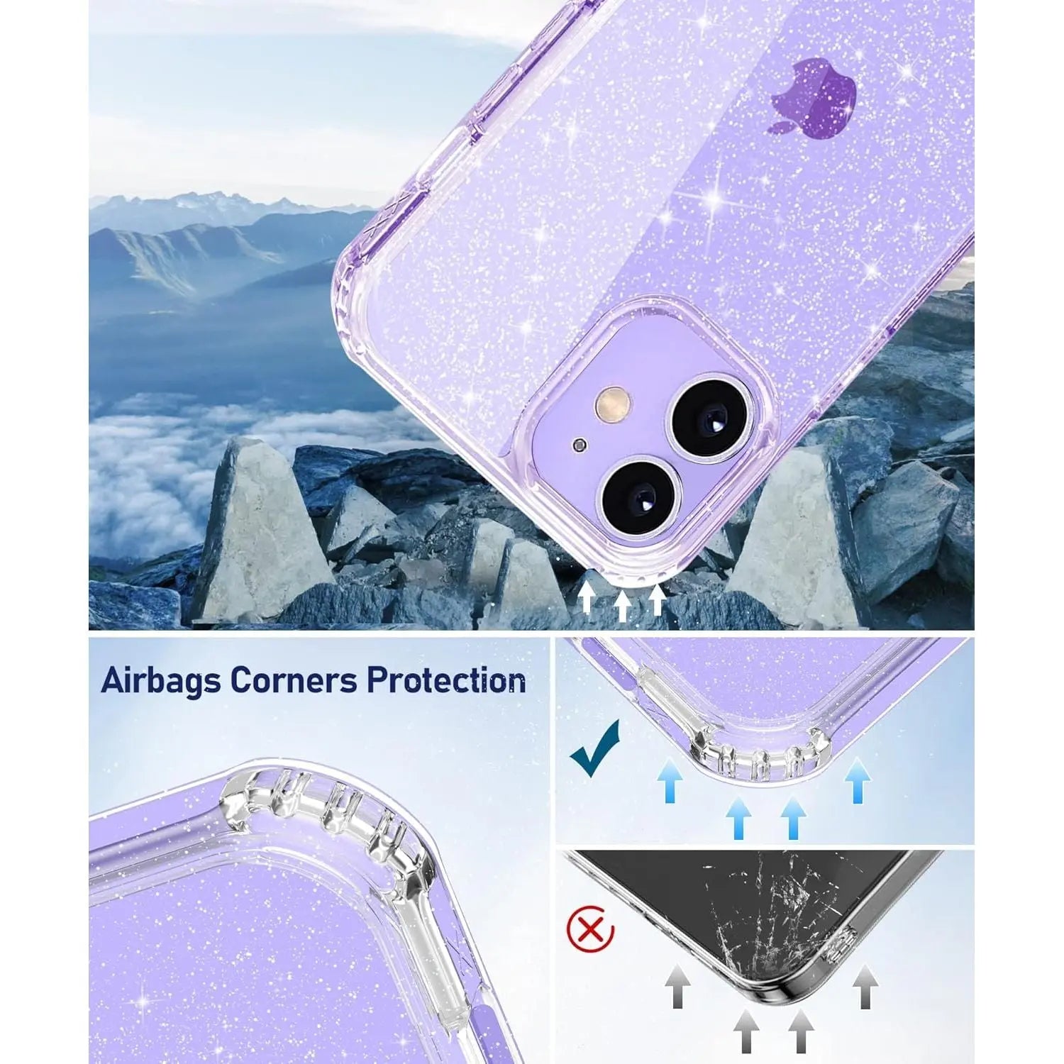 Entronix Apple iPhone 11 Crystal Clear Case - Glitter Case - Entro Retail