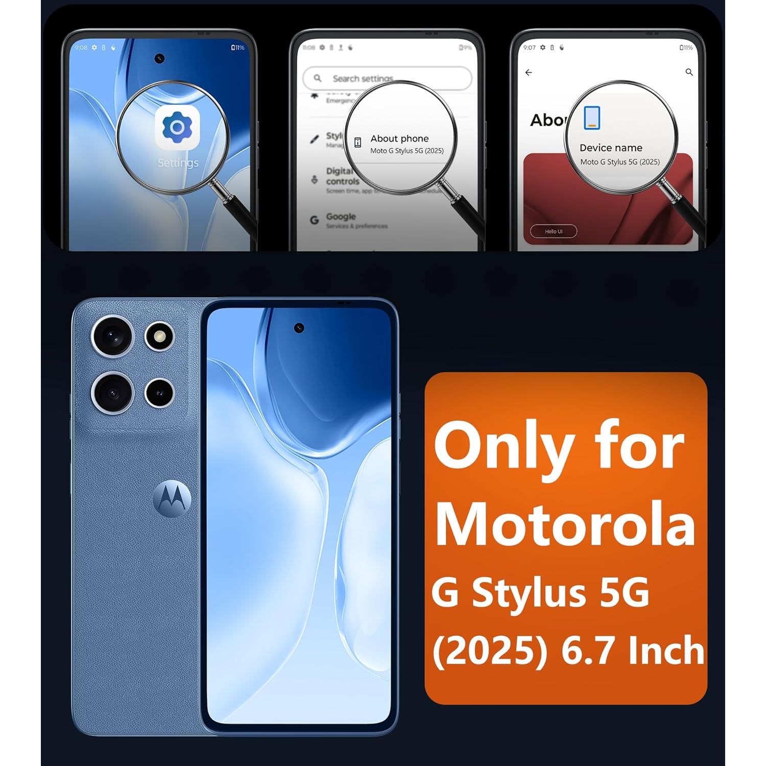 Entronix Case Compatible with Moto G Stylus 2025 - Triple-Layer Heavy Duty Protection