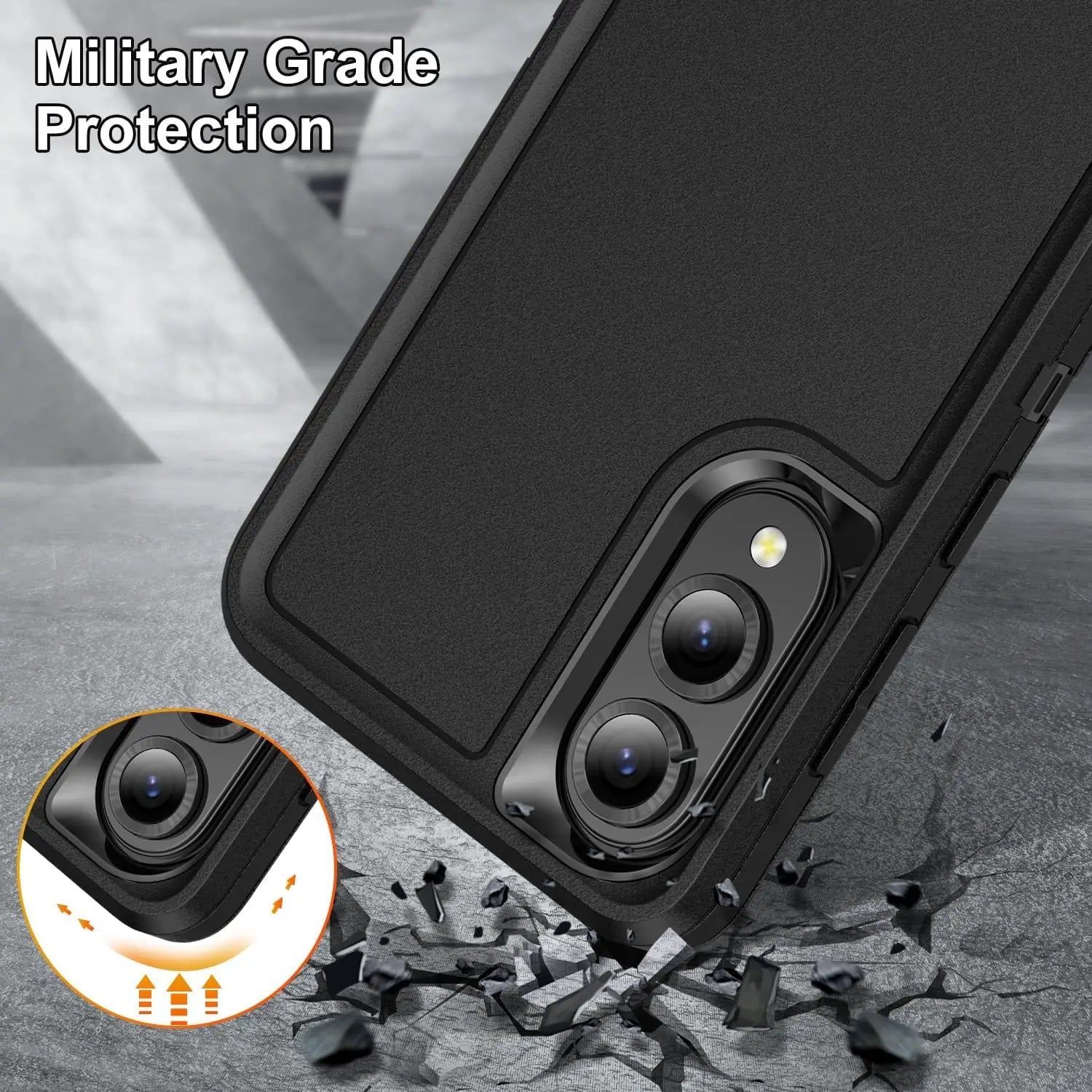 Entronix Case Compatible with Galaxy S25 Edge - Triple-Layer Heavy Duty Protection - Entronix