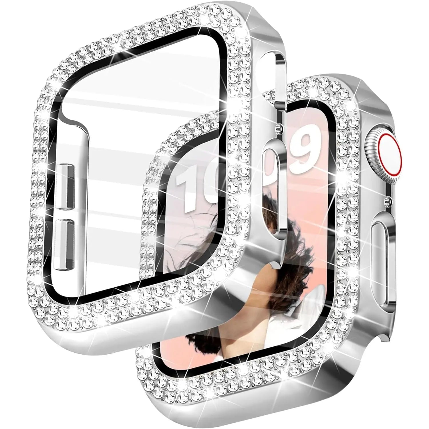 Diamond Apple Watch Case SE 3-2-1 - 40mm - Silver