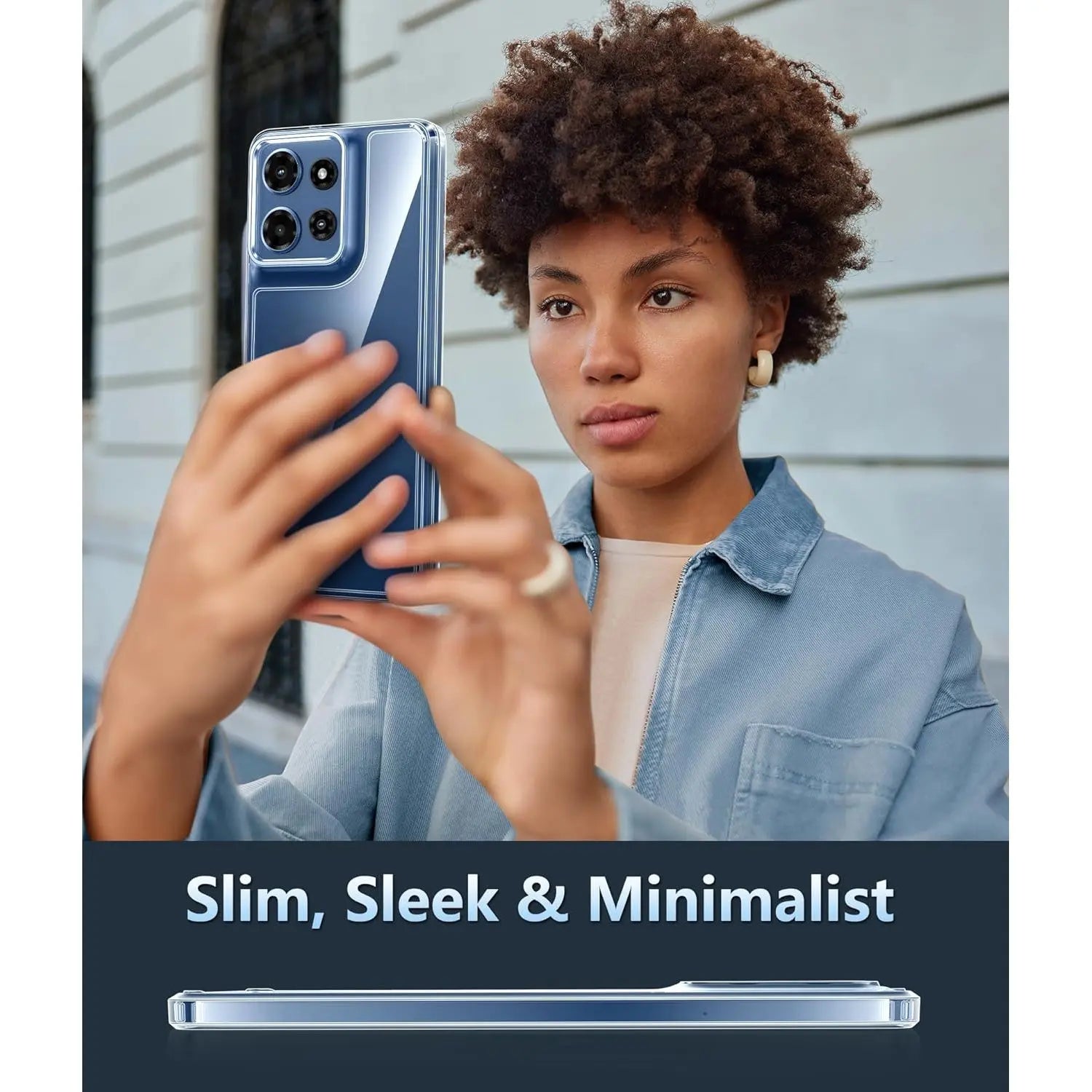 Entronix Case Compatible with Moto Edge 2025 - [Hard Back] Clear Cover - Entronix