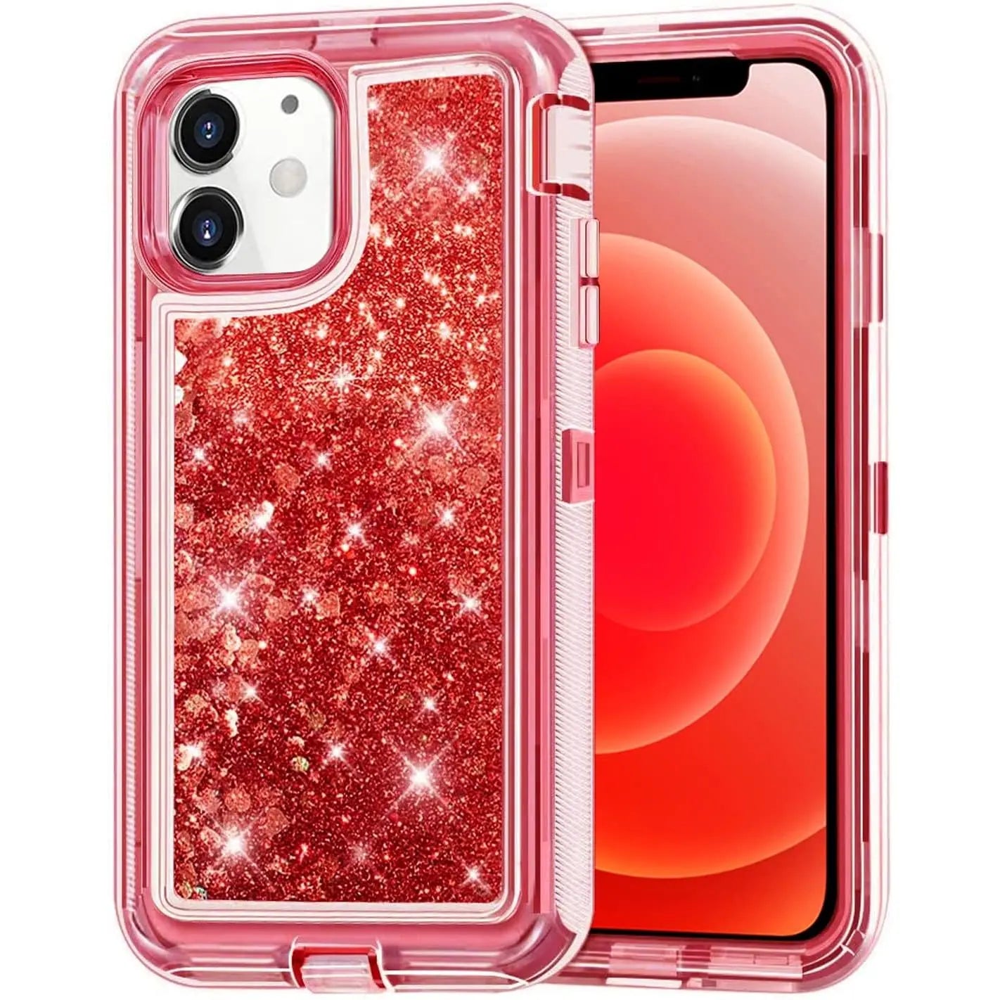 Entronix Heavy Duty Glitter Case for Apple iPhone 11, Triple-Layer & Full Protection, - Entro Retail