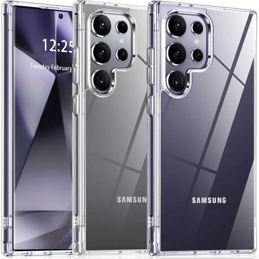 Entronix Clear Case for Samsung Galaxy S21 Ultra, Crystal Clear Transparent Bumper Cover - Entro Retail