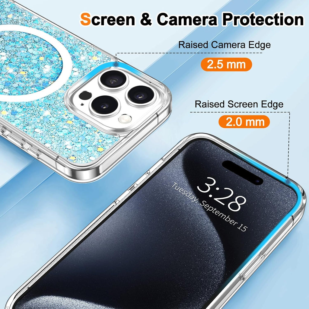 Entronix Apple iPhone 16 Plus [Magnetic-Compatible] Case - Glitter Sparkle, - Entro Retail
