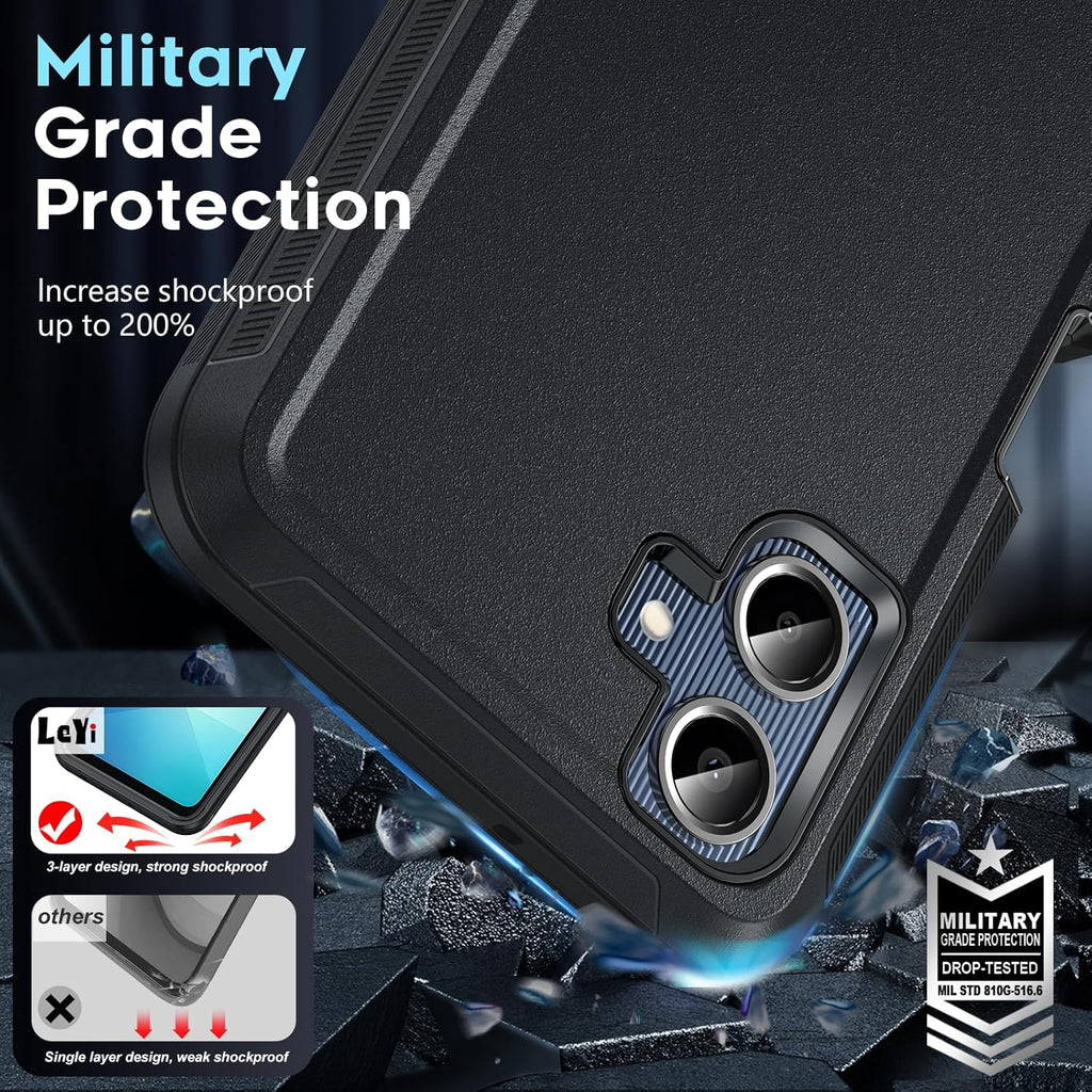 Entronix Bundle Compatible with Galaxy A06 - Heavy Duty Case & 1 Clear Screen Protector