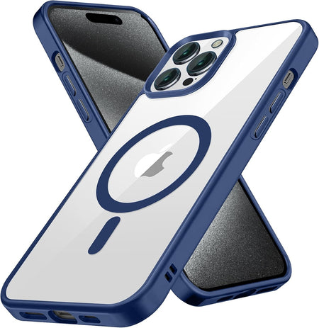 Entronix Pastel Clear Case for Apple iPhone 14 Pro, [Magnetic-Compatible] Clear Back Bumper Cover, - Entro Retail