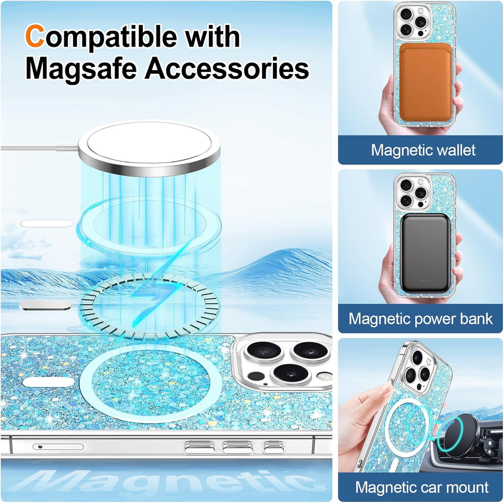Entronix Apple iPhone 16 Plus [Magnetic-Compatible] Case - Glitter Sparkle, - Entro Retail