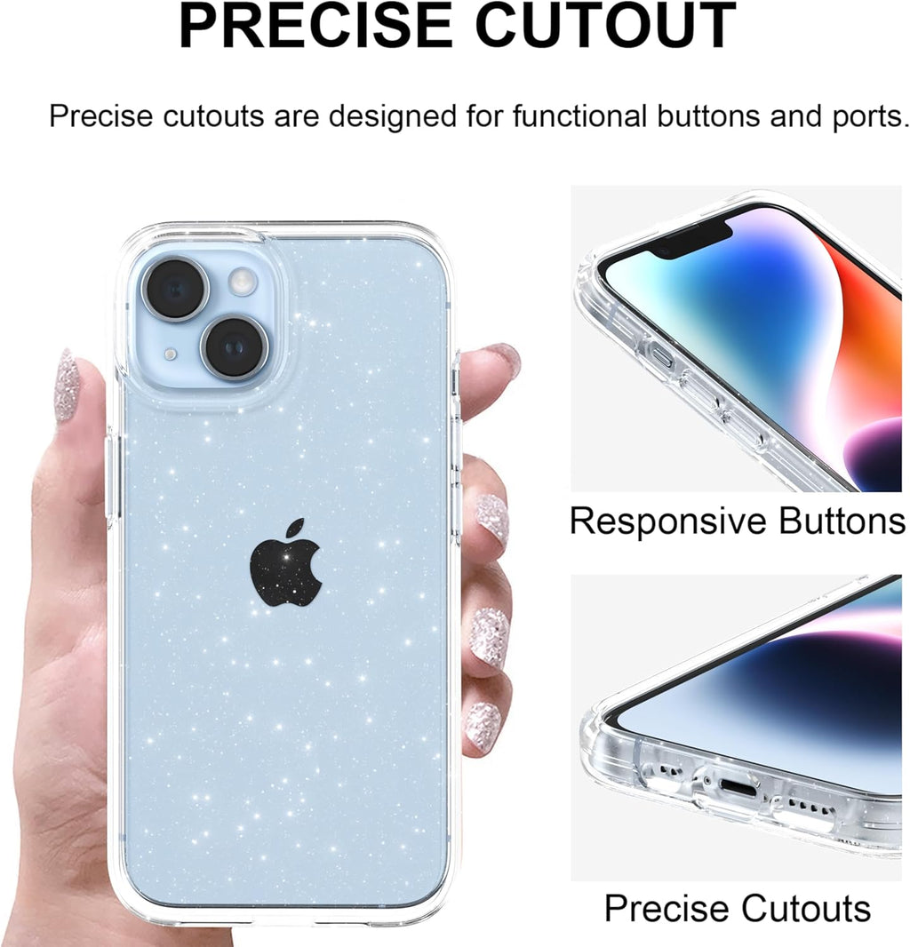 Entronix Glitter Clear Case for Apple iPhone XS Max, Crystal Clear Sparkly Bumper Cover - Entro Retail