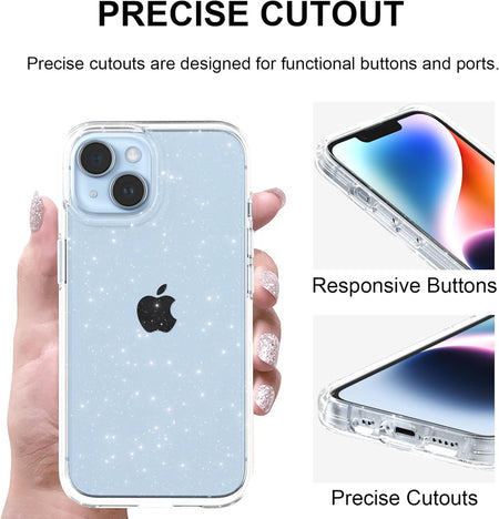 Entronix Glitter Clear Case for Apple iPhone XS Max, Crystal Clear Sparkly Bumper Cover - Entro Retail