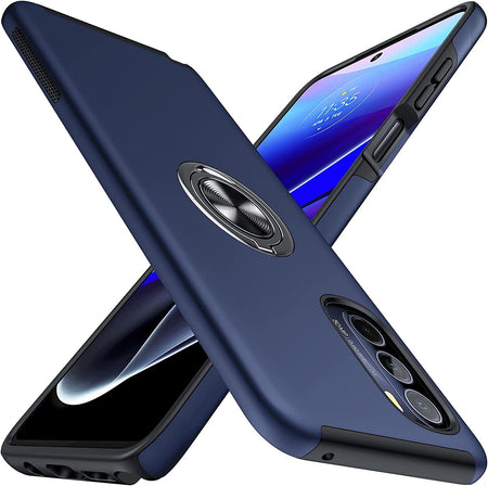 Entronix Case Designed for Motorola G Stylus 2022 Heavy Duty with Built-in Kickstand, Dual Layer Protection Rotating Holder Ring, Sturdy Case - Entro Retail