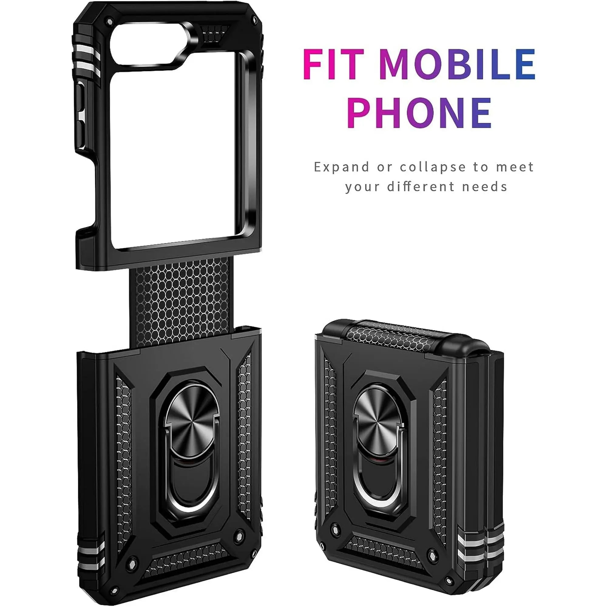 Entronix Samsung Galaxy Z Flip 6 Case - Guard Ring Holder, Dual Layer Protection - Entronix