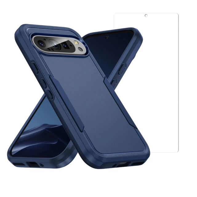 BUPixel9ProXLSleekBlue1TGClear