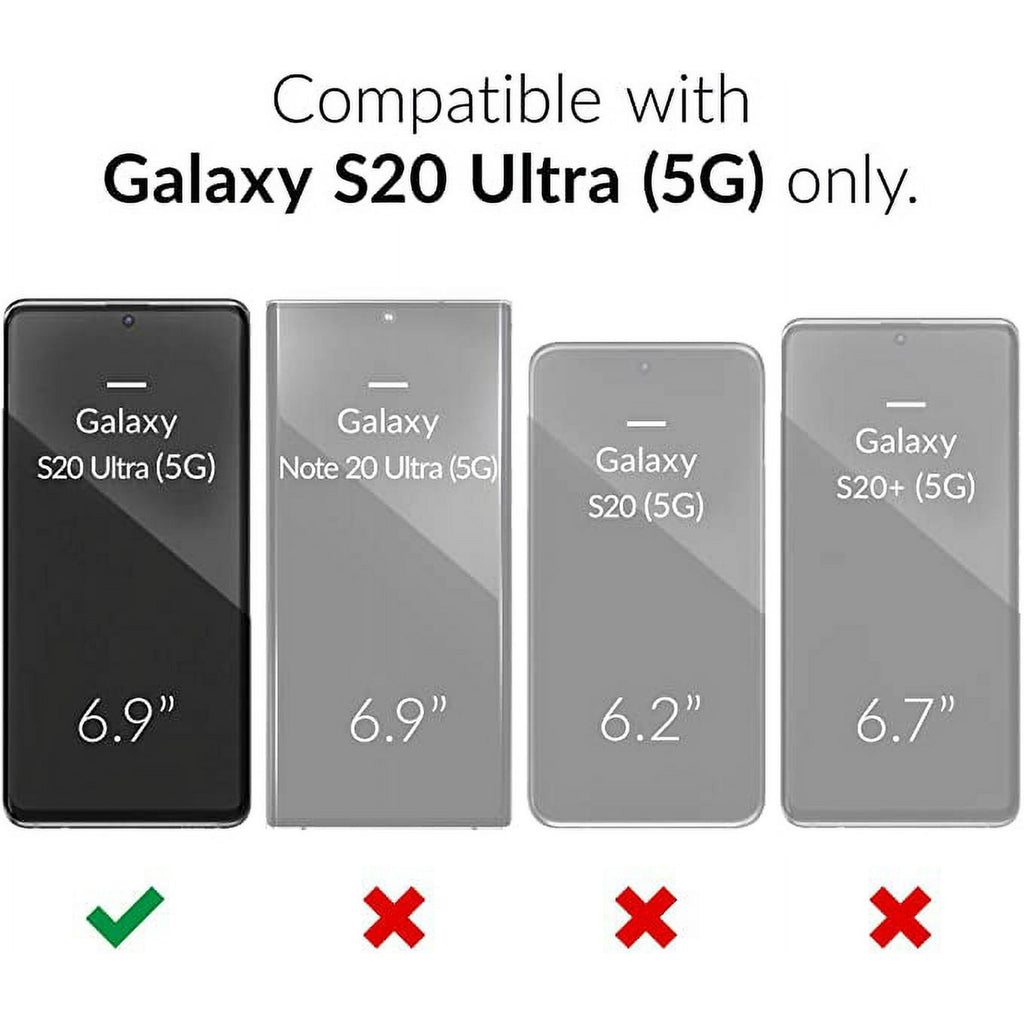 Entronix Clear Screen Protector Compatible with Galaxy S20 Ultra - 2-Piece Combo
