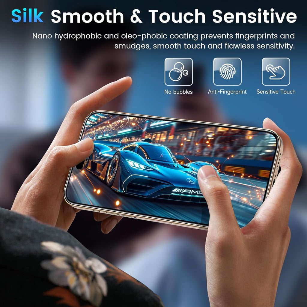 Entronix Clear Screen Protector Compatible with iPhone XR - 2-Piece Combo