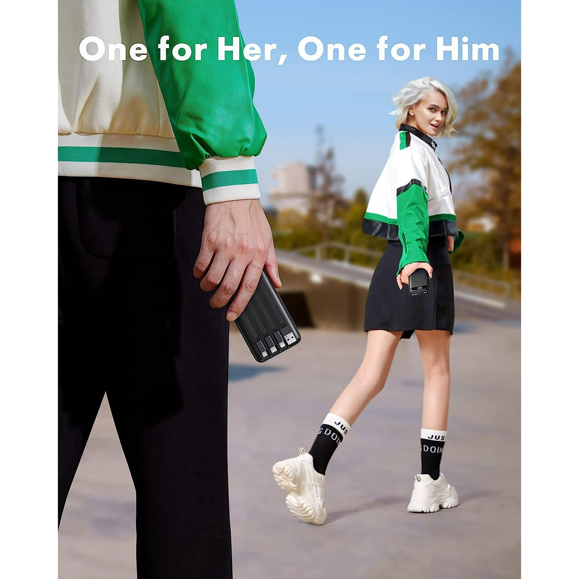 Entronix [3-in-1] Power Bank - 20000mAh Built-in Cables iPhone/Android