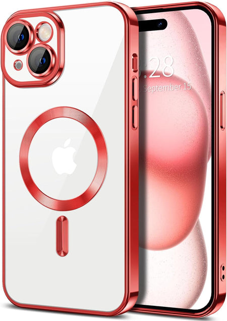 Entronix Case Transparent Case for Apple iPhone 15 Clear Magnetic Case, [ Resistant] Slim Fit Shockproof Crystal Case Cover - Entro Retail