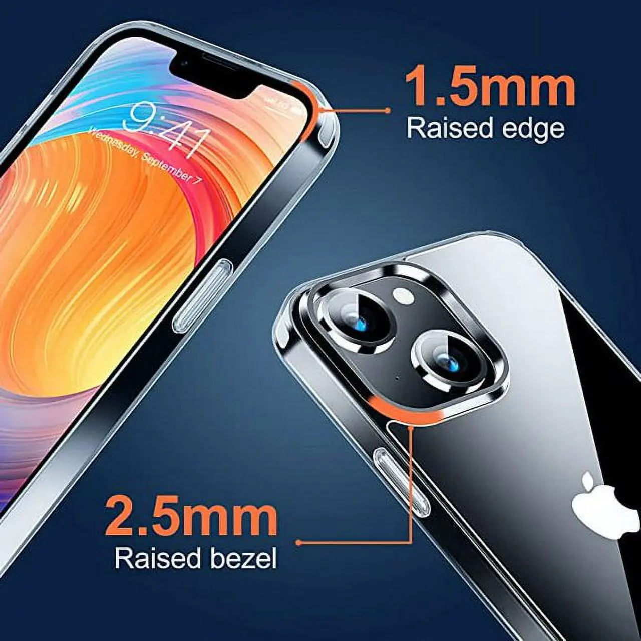 Entronix Case Compatible with iPhone 14 - [Hard Back] Slim Clear - Entronix