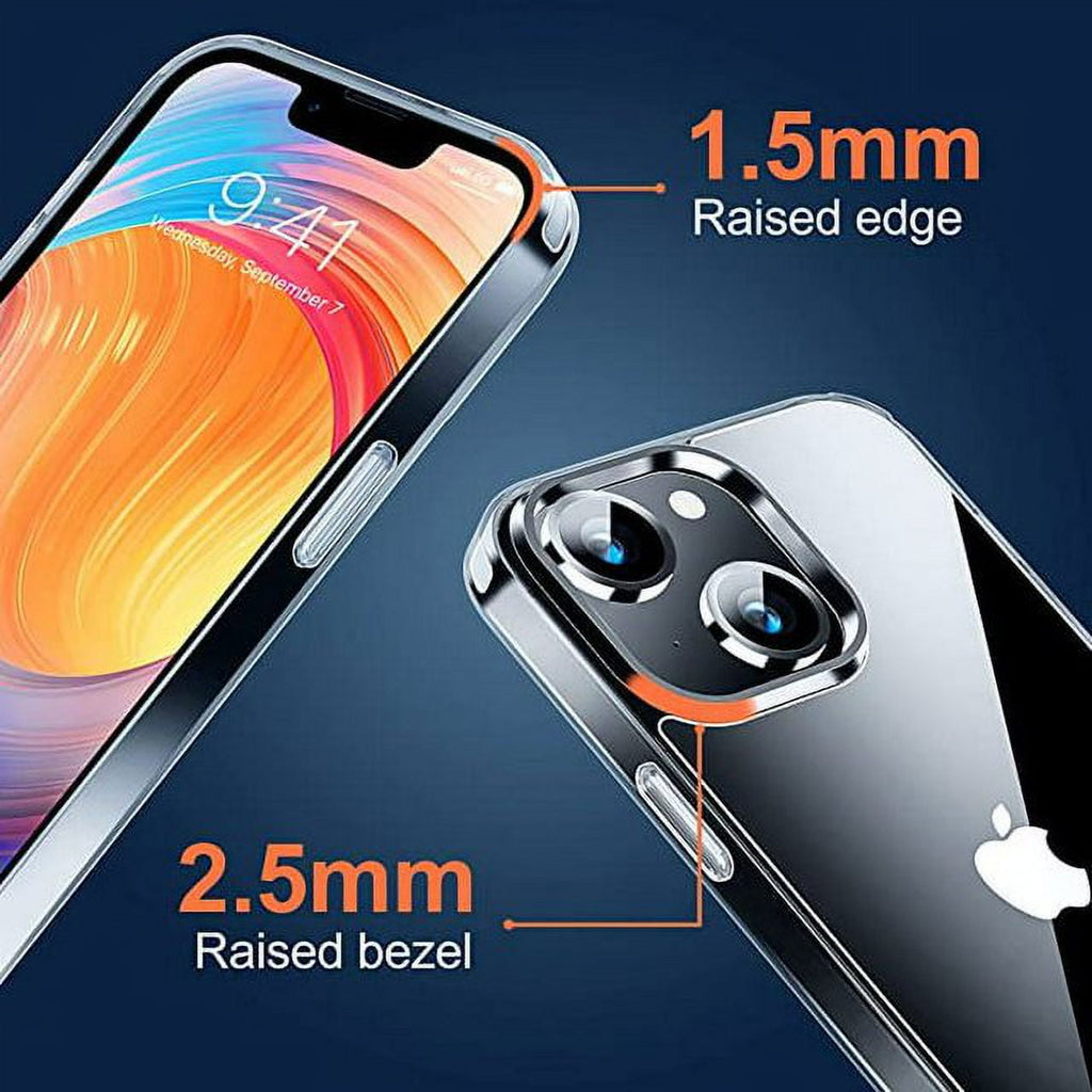 Entronix Case Compatible with iPhone 13 - [Hard Back] Slim Clear
