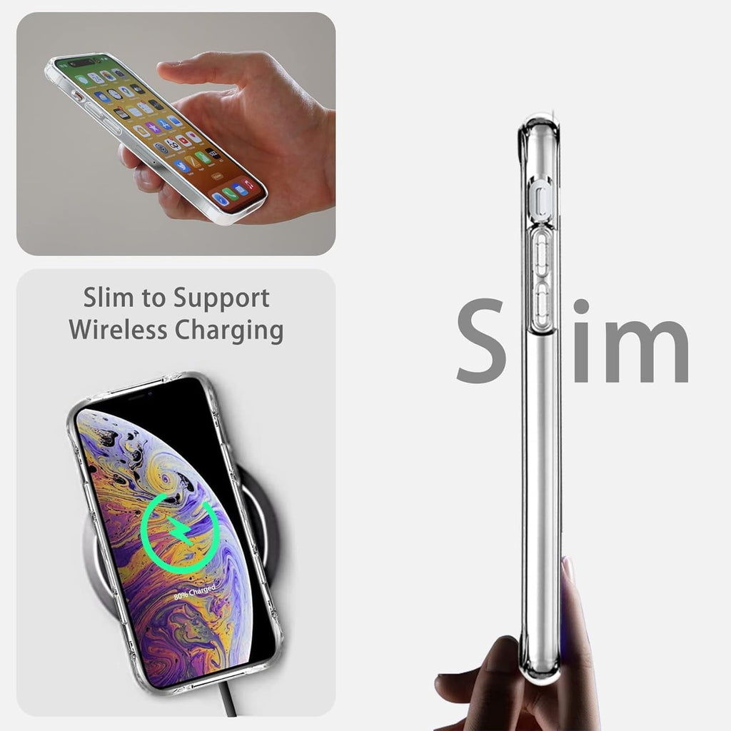 Entronix Case Compatible with iPhone X/XS - [Hard Back] Slim Clear