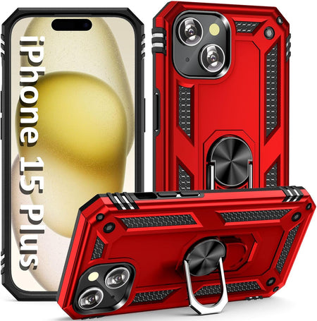 Entronix Apple iPhone 15 Plus Case - Guard Ring Holder, Dual Layer Protection - Entro Retail
