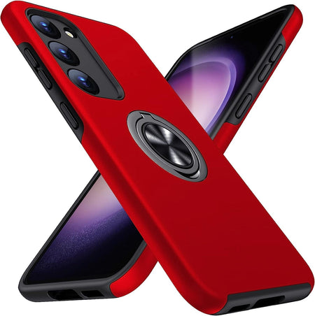 Entronix Case Designed for Samsung Galaxy S23 FE Heavy Duty with Built-in Kickstand, Dual Layer Protection Rotating Holder Ring, Sturdy Case - Entro Retail