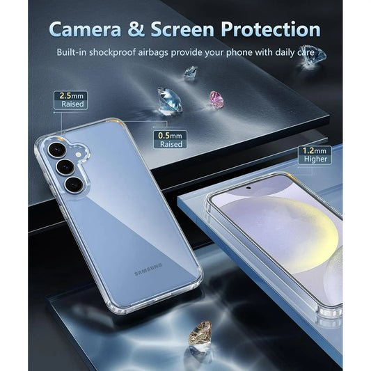Entronix Case Compatible with Galaxy S25 FE - [Hard Back] Clear Cover - Entronix