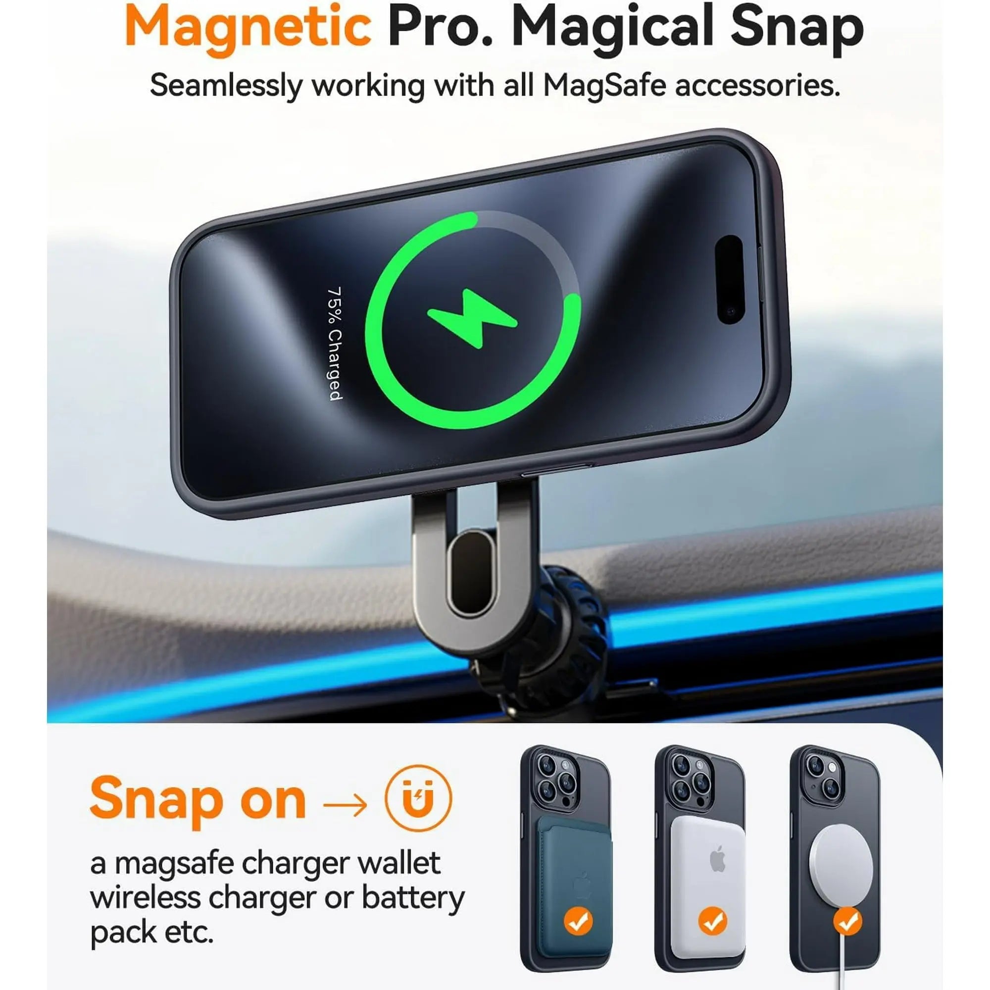Entronix Bundle Compatible with iPhone 14 Pro - [Magnetic] Translucent Matte Case, 1 Screen Protector & 1 Camera Lens Protector - Entronix