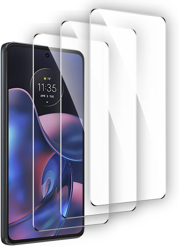 Entronix Case Tempered Glass Screen Protector Designed for Motorola G Power 2022 Glass, Anti Scratch, Bubble Free with Easy Installation, Pack of 3 - Entro Retail